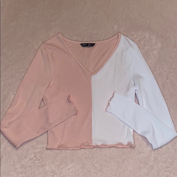SHEIN Tops - brand new color block long sleeve tee!!